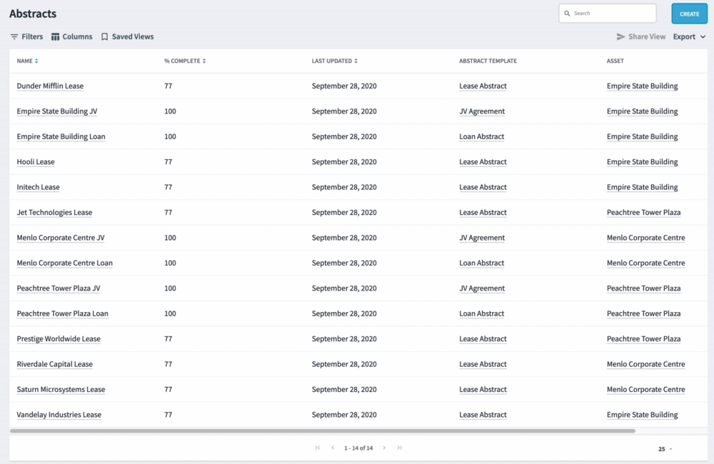 Screen recording of saving and sharing a data view.